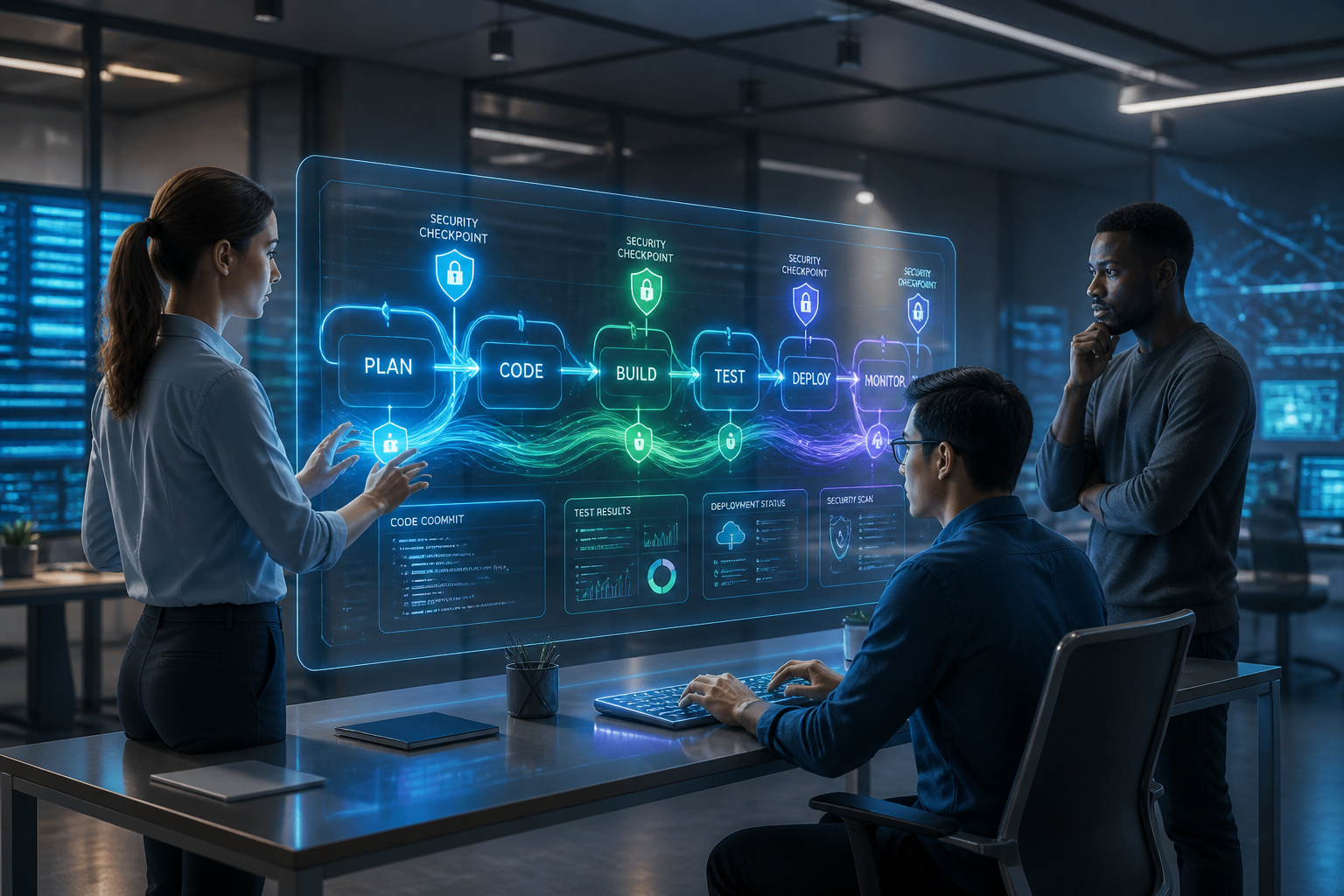 Collaboration devops securisee futuriste